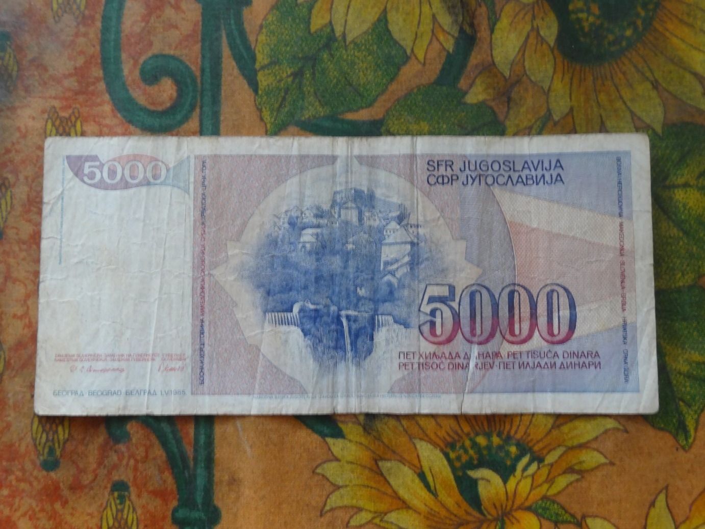 Banconote: YOUGOSLAVIE 5000  Dinara  Billet – Usato da Romanel-sur-Lausanne venduto da Swift13 1