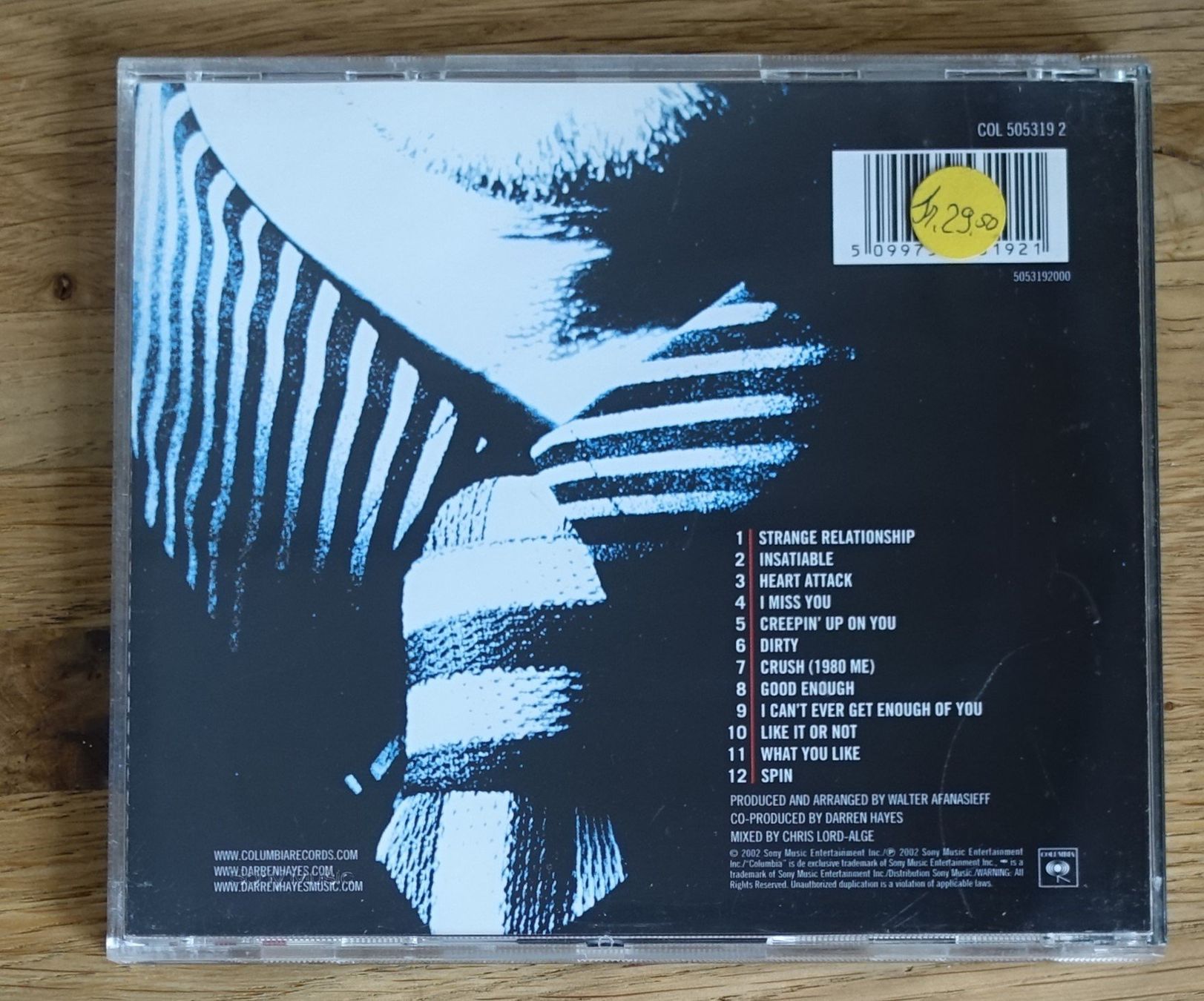 CD: Darren Hayes – Spin - D3 – Usato da Sessa venduto da discoverymedia 1