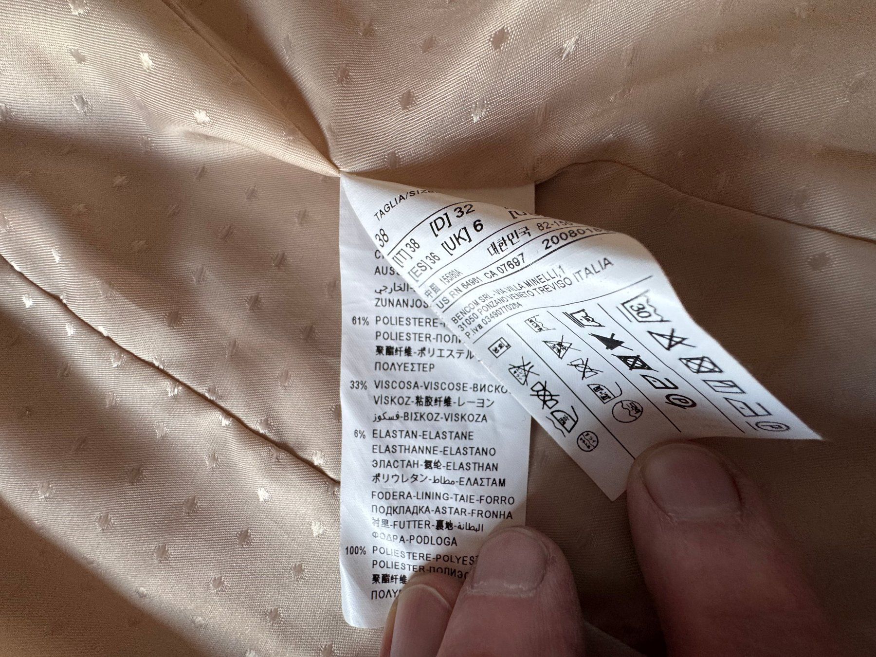 Sisley Giacche: SISLEY Blazer braun/Beige Gr. 38 – Usato da Fribourg venduto da tschjoly 7