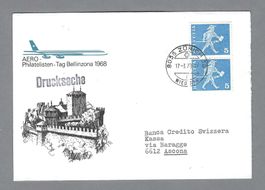 1968, BELLINZONA, AEROPHILATELISTEN-TAG