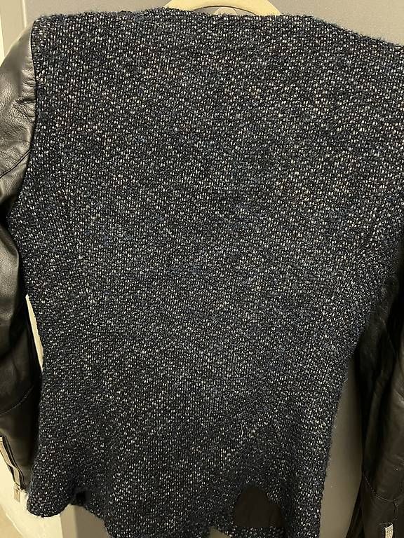 Jacken: Maje Bouclé-Jacke mit Echt-Lederärmeln, Grösse EU36 – Gebraucht aus Zürich von FK8044 3