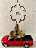 Kleiner alter Messing Aschenbecher mit Putto