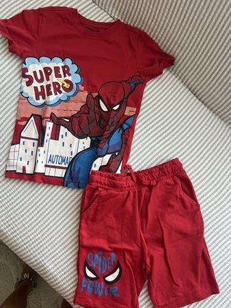 SPIDERMAN SUPERHERO SET SWEATPANTS SHIRT GR 128
