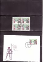 1992 Grafschaft Vaduz FDC + 4er