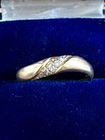 Bague or 18k 750 avec diamants 0.14 VVSI