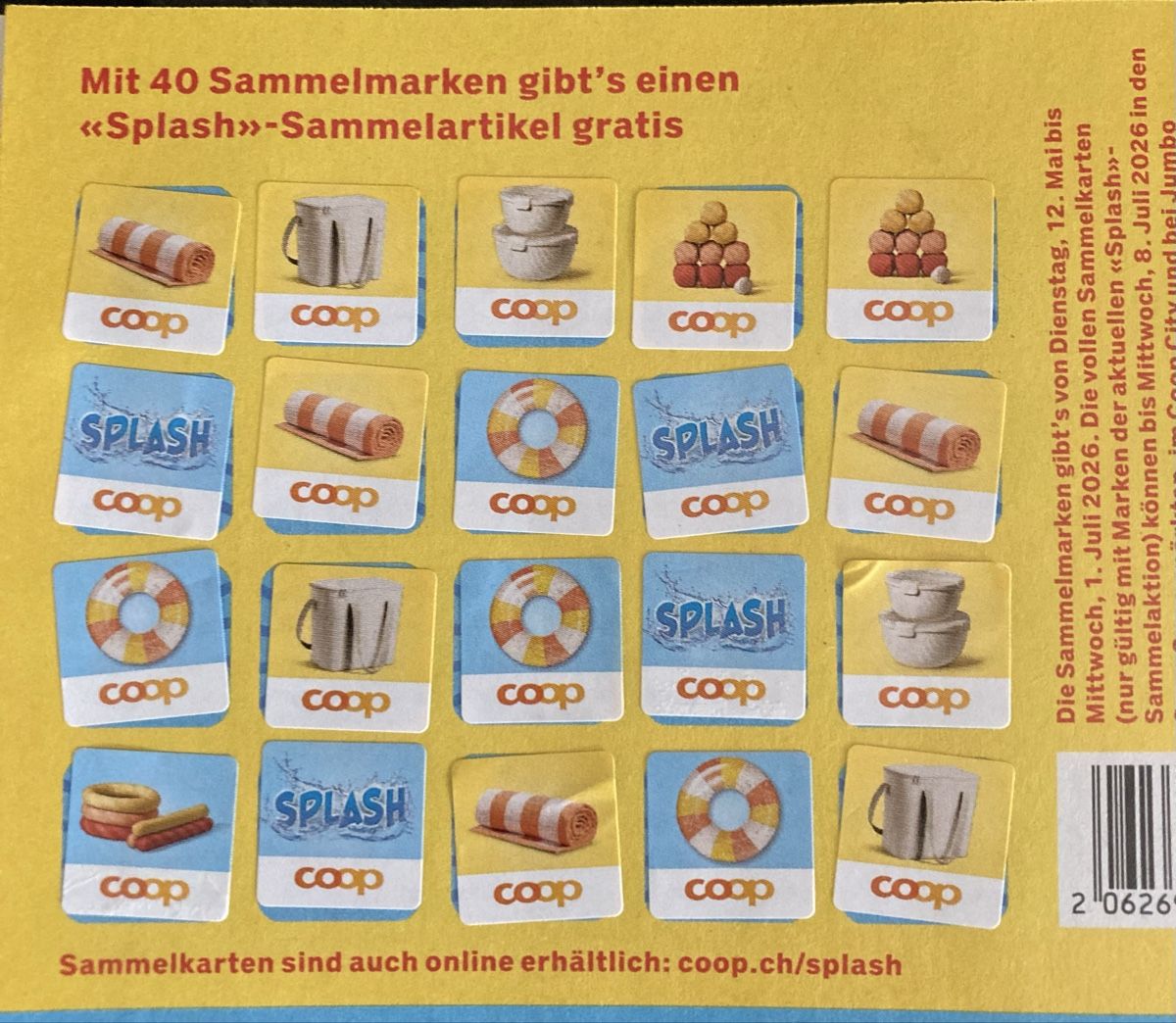 Coop Raccolte di bollini & punti: Splash Sammelkarten Coop X 1 – Nuovo (secondo la descrizione) da Zürich venduto da mar_yb5j 1