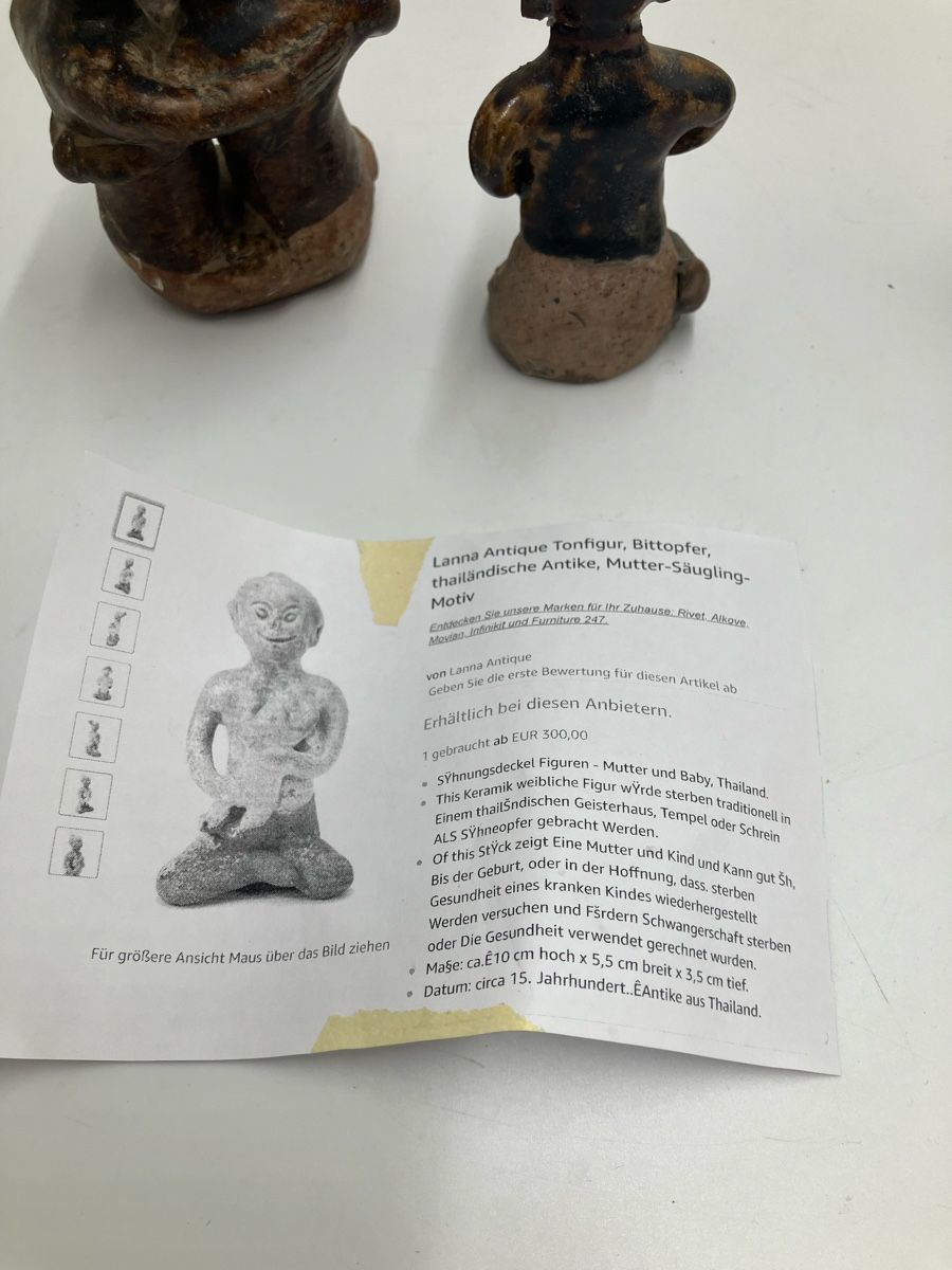 Statuette: 3 lanna Tonfiguren antik – Usato da fribourg venduto da Retroverso 6