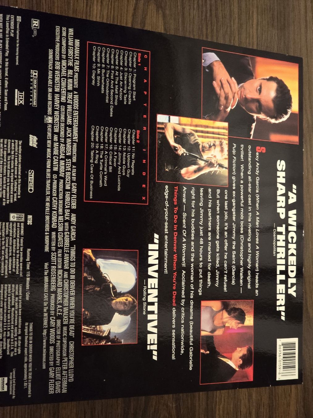 Tutti i DVDs: Andy Garcia Laserdisc: Things to Do in Denver When Dead – Usato da BADEN venduto da Sprinz 2