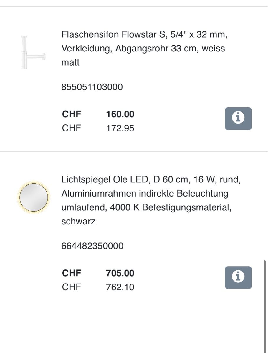 Lavabi & lavandini: Waschtisch Smart 50, 50 x 47 cm – Nuovo (secondo la descrizione) da Amriswil venduto da deluxe_bad 1