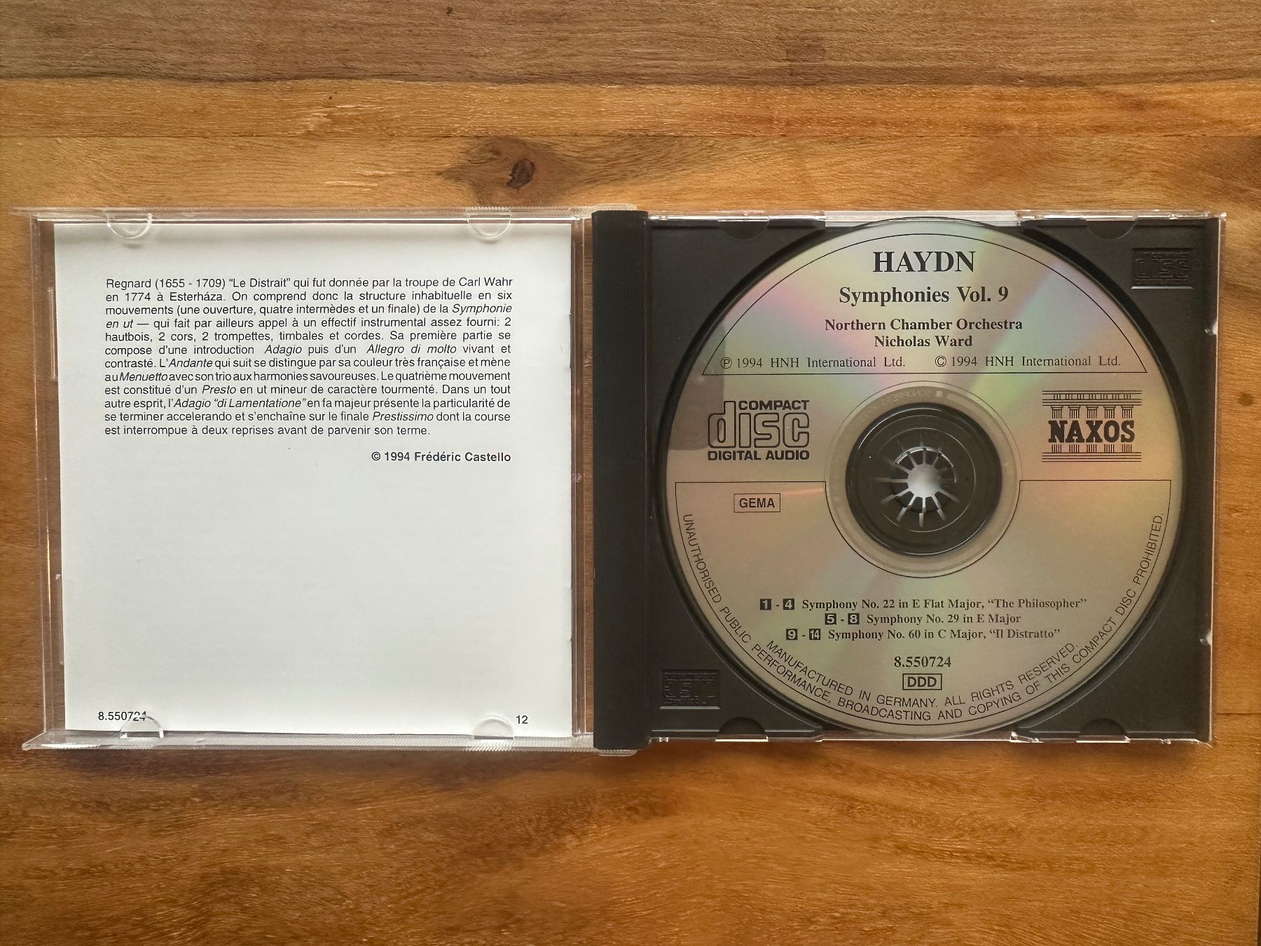 CD: Haydn - Northern Chamber Orchestra, Nicholas Ward – Usato da Horgen venduto da flyingpenguin2000 1