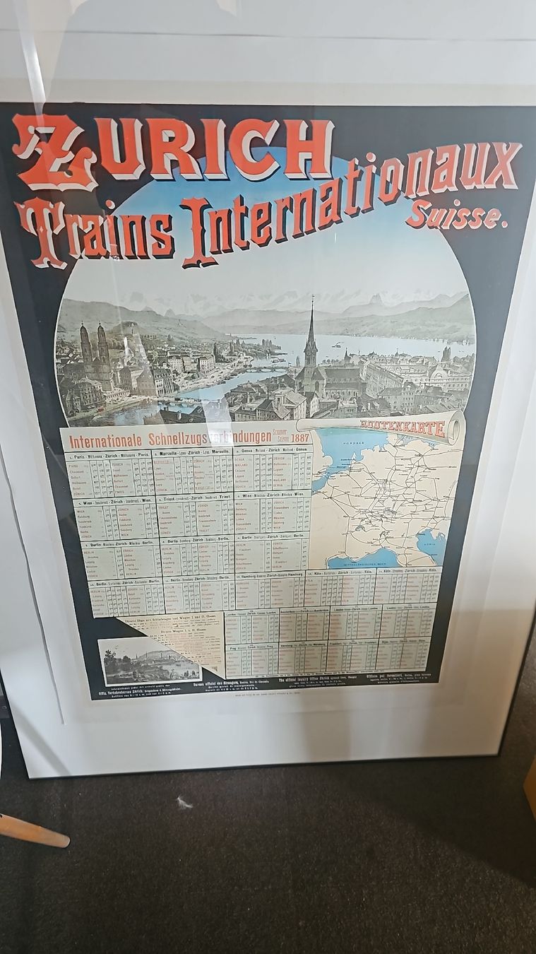 Foto & Immagini: Zurich 1887 Trains Internationaux  Poster – Usato da Glattfelden venduto da hbct