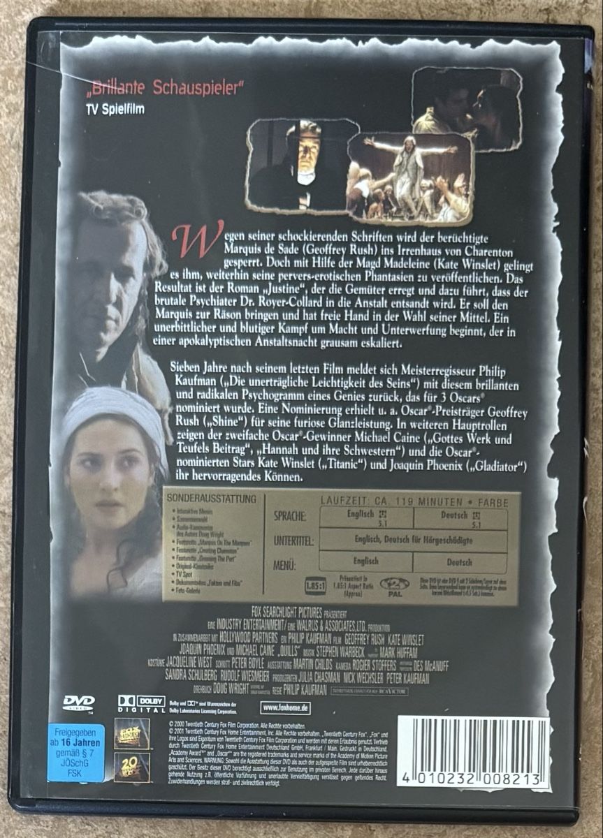 Alle DVDs: QUILLS – Neu (gemäss Beschreibung) aus Dietikon von AndreaSch01 1