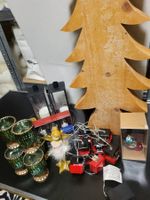 Weihnachtsdeko Set Kerzenhalter, Lichterkette, Baumschmuck