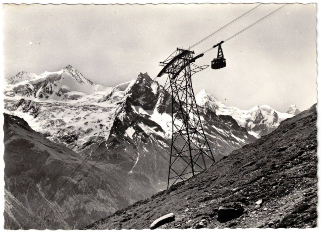 Cartoline postali: Zinal - Luftseilbahn Sorebois – Usato da Binningen venduto da Mountainrider