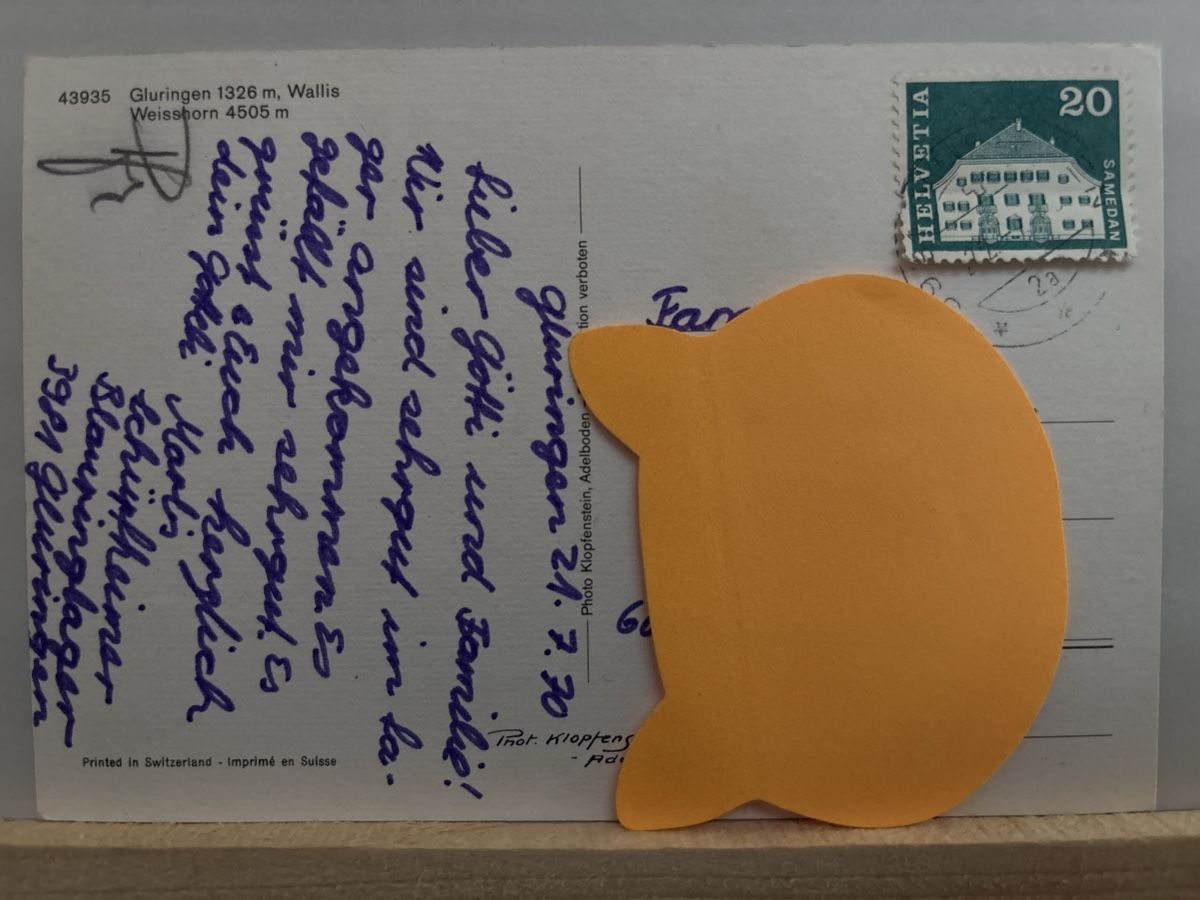 Cartoline postali: AK von Gluringen / Weisshorn – Usato da Rümlang venduto da Kartenpost1 1