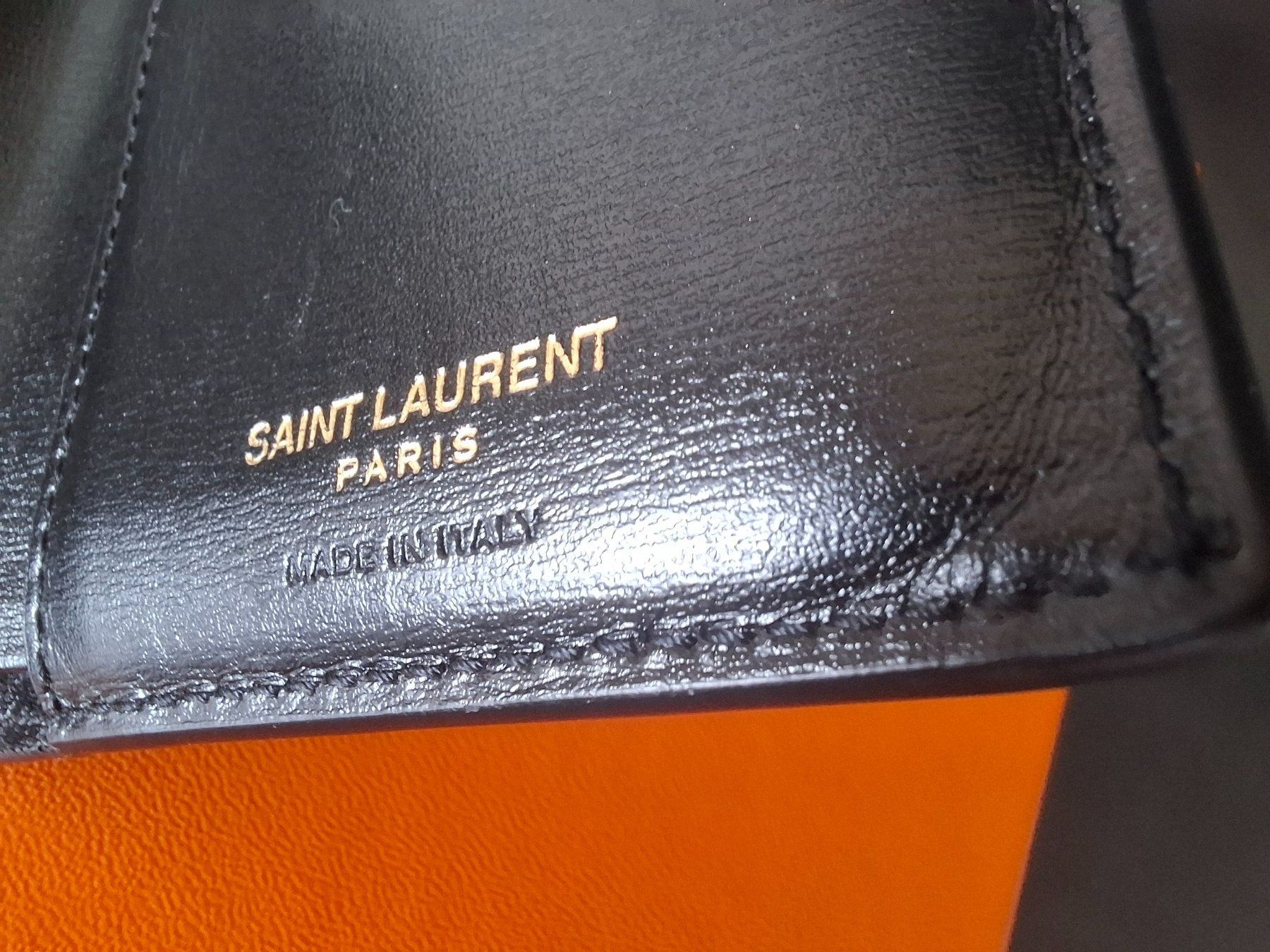 Saint Laurent Brieftaschen: Saint Laurent Paris Tiny Cassandre Geldbörse Herren Schwarz – Gebraucht aus Genève von justnotsocommon 7