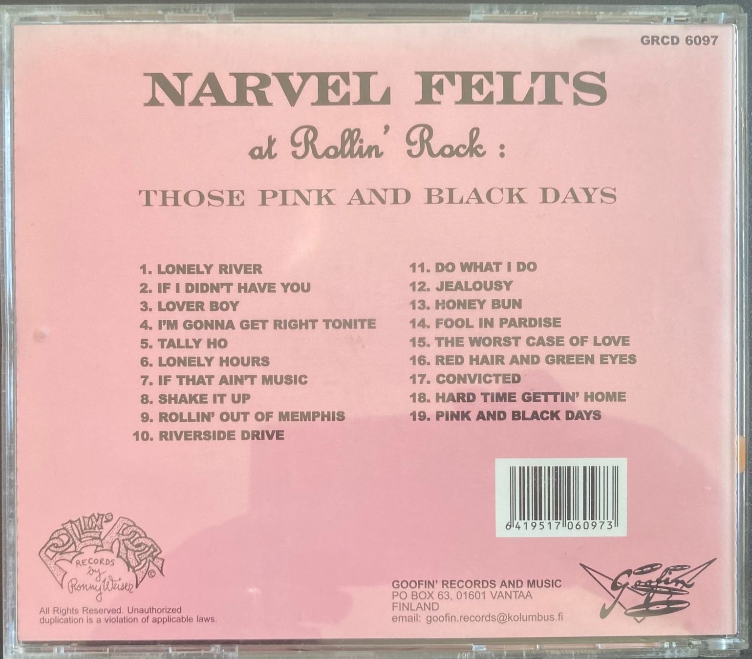 CD: NARVEL FELTS - AT ROLLIN' ROCK – Usato da Poliez-Pittet venduto da Newtown-Records 1