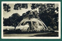 Genève, Fontaine du Jardin Anglais,1936, gelaufen