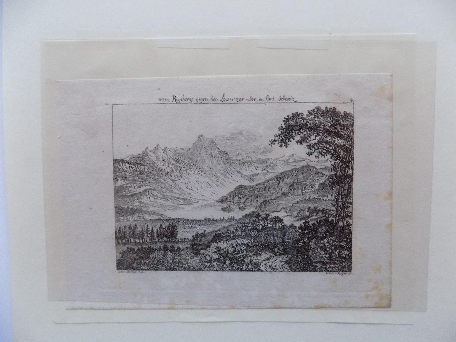 Gravures: Lauerzersee Mythen Kupferstich – D'occasion à Risch par Antikfee