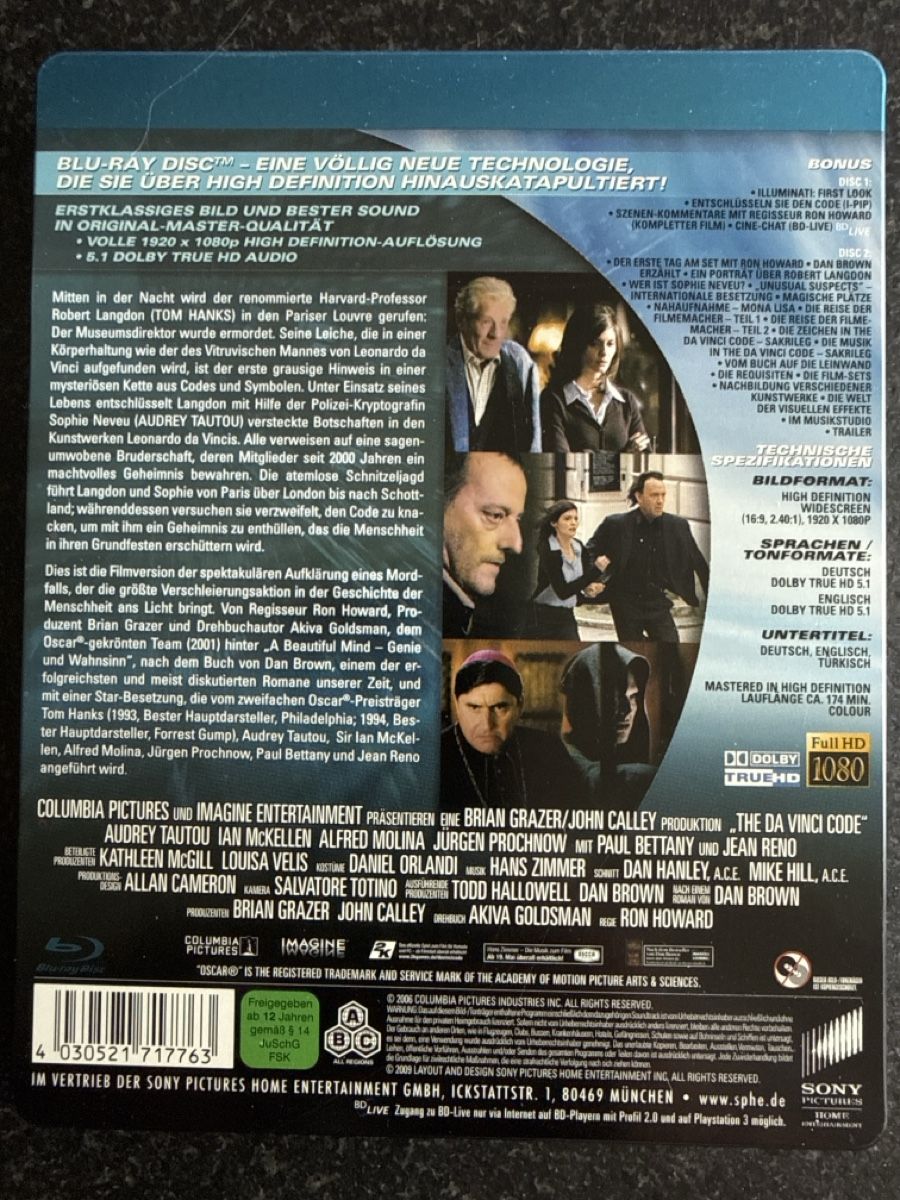 Alle DVDs: The DaVinci Code -Extended Version 2 Disc Set – Gebraucht aus Münsingen von Sim2977 1