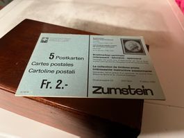 5 antike Postkarten Zumstein ungelaufen