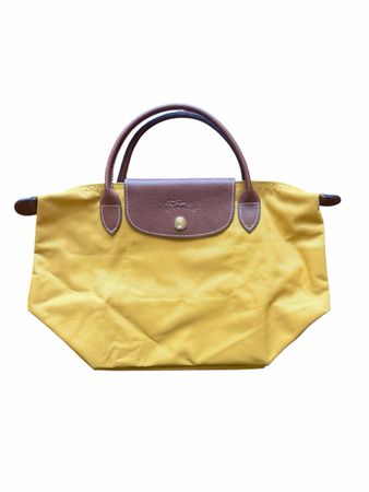 Sac à main Longchamp Le Pliage jaune marron bon état
