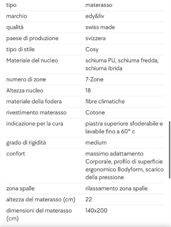 Matelas: Materasso medium 140x200 – D'occasion à Purasca par reb_5w88 3