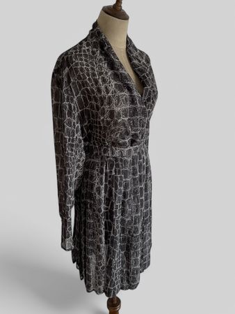 VALENTINO GARAVANI Bluse & Jupe 100% Silk Krokodil Gr. 44