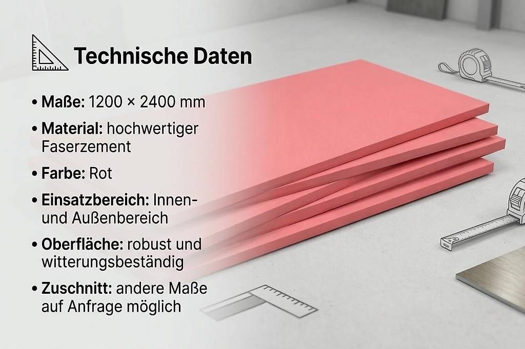 Alle Werkzeuge: Robust Red Fiber Cement Boards - Weatherproof & Fire-Resis – Gebraucht aus Zug von jvmoebel-schweiz 4