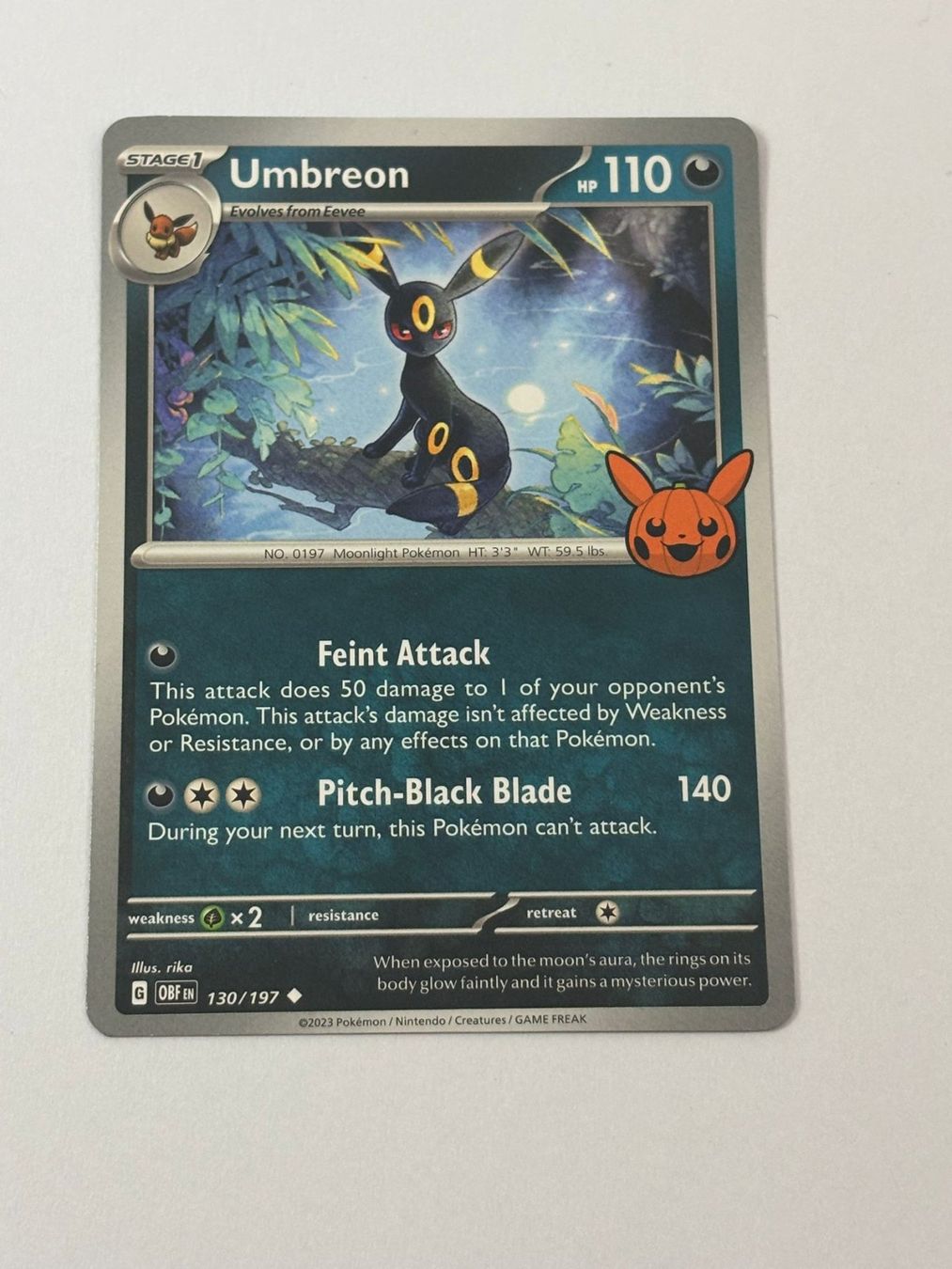Pokémon Carte collezionabili: Pokemon-Karte Umbreon 130/197 – Usato da Herisau venduto da Seyashop1