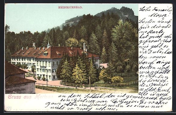 Ansichtskarten: AK Herisau, Heinrichsbad, 1909 – Gebraucht aus Berlin von bartko-reher