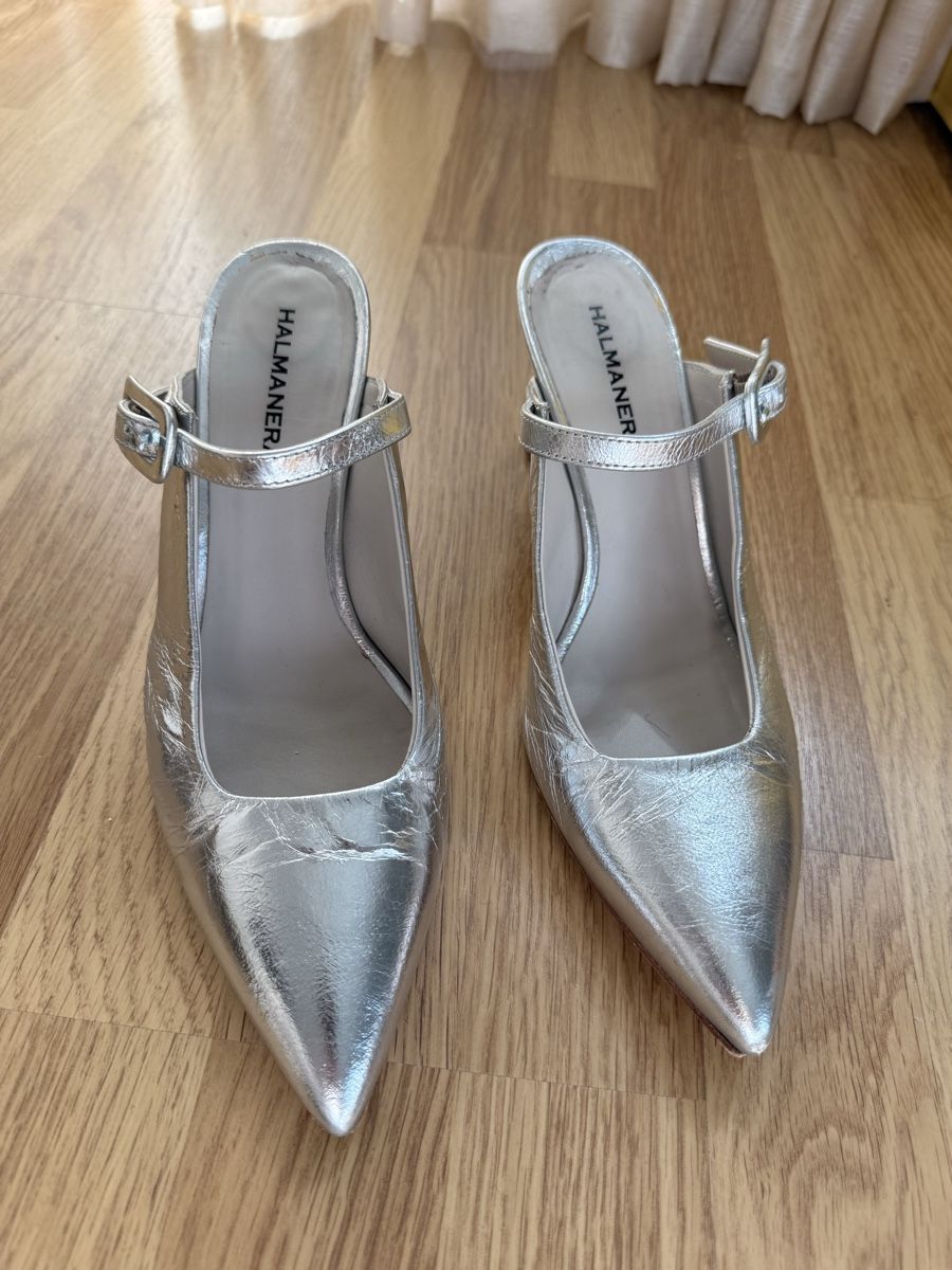 Scarpe da donna: Halmanera Slingpumps Silber, Gr. 39.5 - Sommer! – Usato da Zürich venduto da Ambika01
