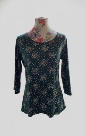 💚 Esprit Damen Shirt Oberteil grün geblümt Gr.42