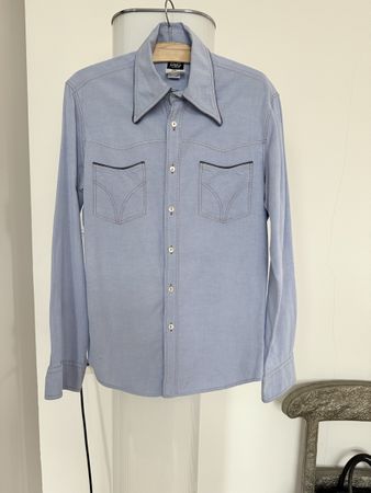 D&G Hemd, Gr. M, Hellblau, Vintage Style, Top Zustand!