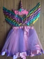 Süsses Einhorn Fasnachtskostüm Flügel Kleid Gr. 3-8 jährige