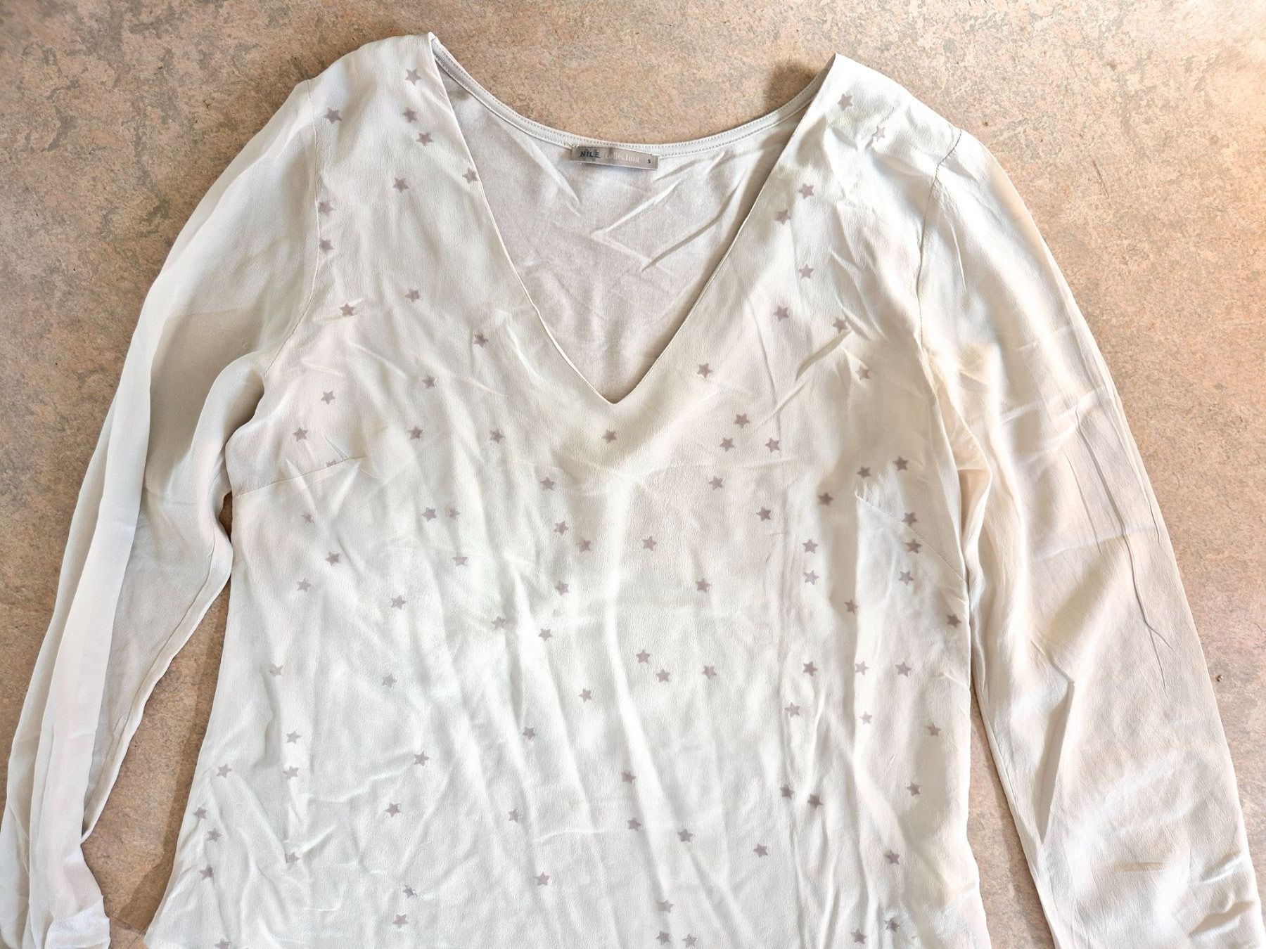Nile Tuniques: TUNIKA BLUSE NILE 36 S MIT SEIDE SILK , TOP MIT PULLOVER – D'occasion à Elsau par the-colorful-side 2