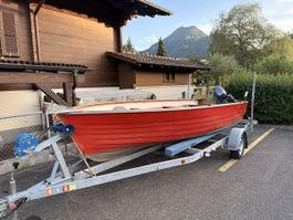 Fischerboot mit Yamaha Aussenborder und Trailer guter Zustan