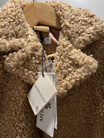 Monnalisa Girl's beige teddy jacket 92