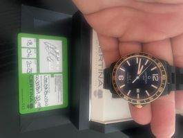 Certina DS-8 Powermatic 80 Uhr Herren schwarz Roségold neu