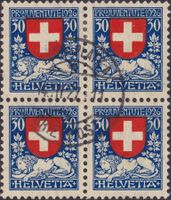 1926, J40 im Viererblock von DAVOS-PLATZ, Kat: 100.-