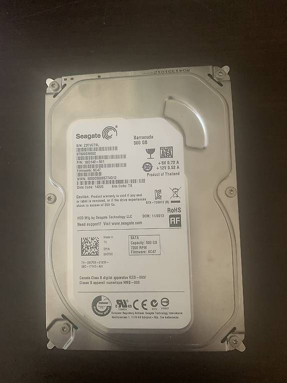 Dischi rigidi: Disque dur SEAGATE Barracuda 500GB – Usato da Cossonay-Ville venduto da BRick73