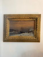 Huile sur carton signé Louis Mennet (1829-1875 Begnins)