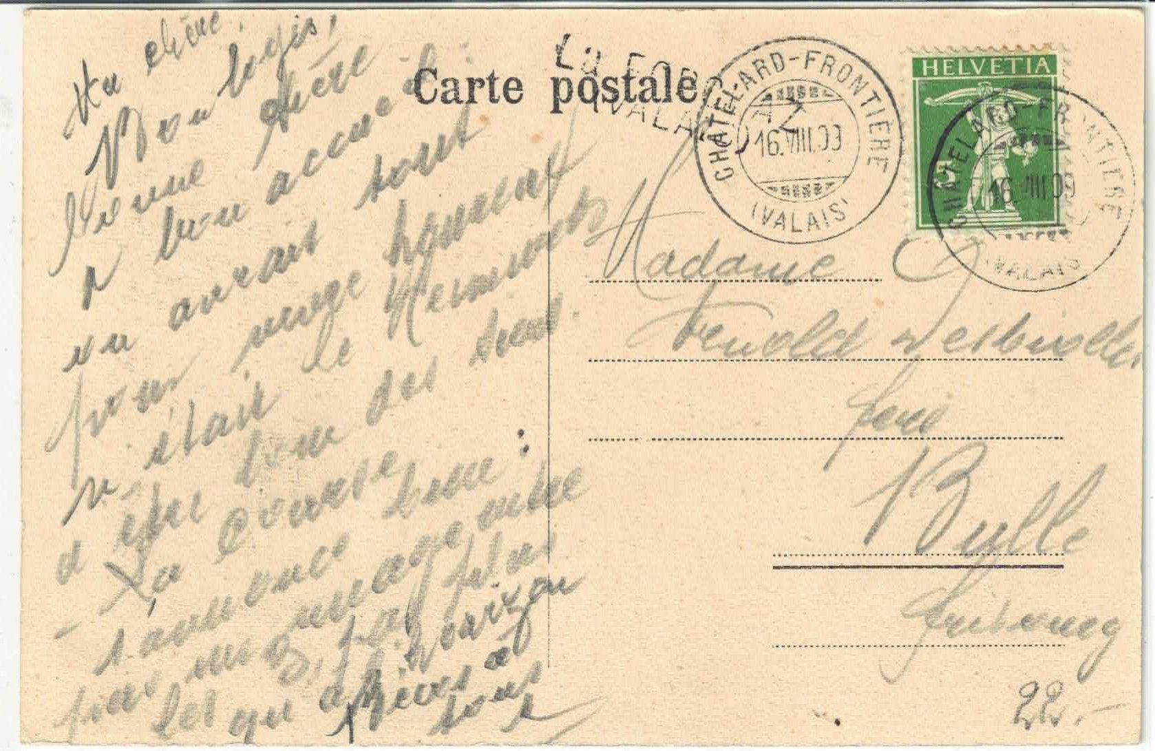 Cartoline postali: Col de Balme - Hotel Suisse - animee – Usato da Ettingen venduto da Kartenplanet 1