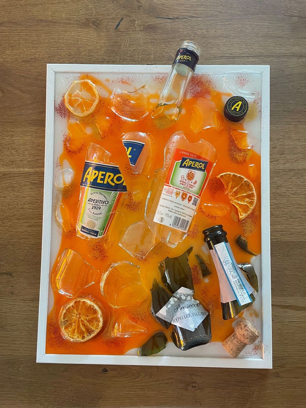 Foto & Immagini: Aperol Spritz Epoxid Bottle Art Bild – Nuovo (secondo la descrizione) da Wagen venduto da petzi08