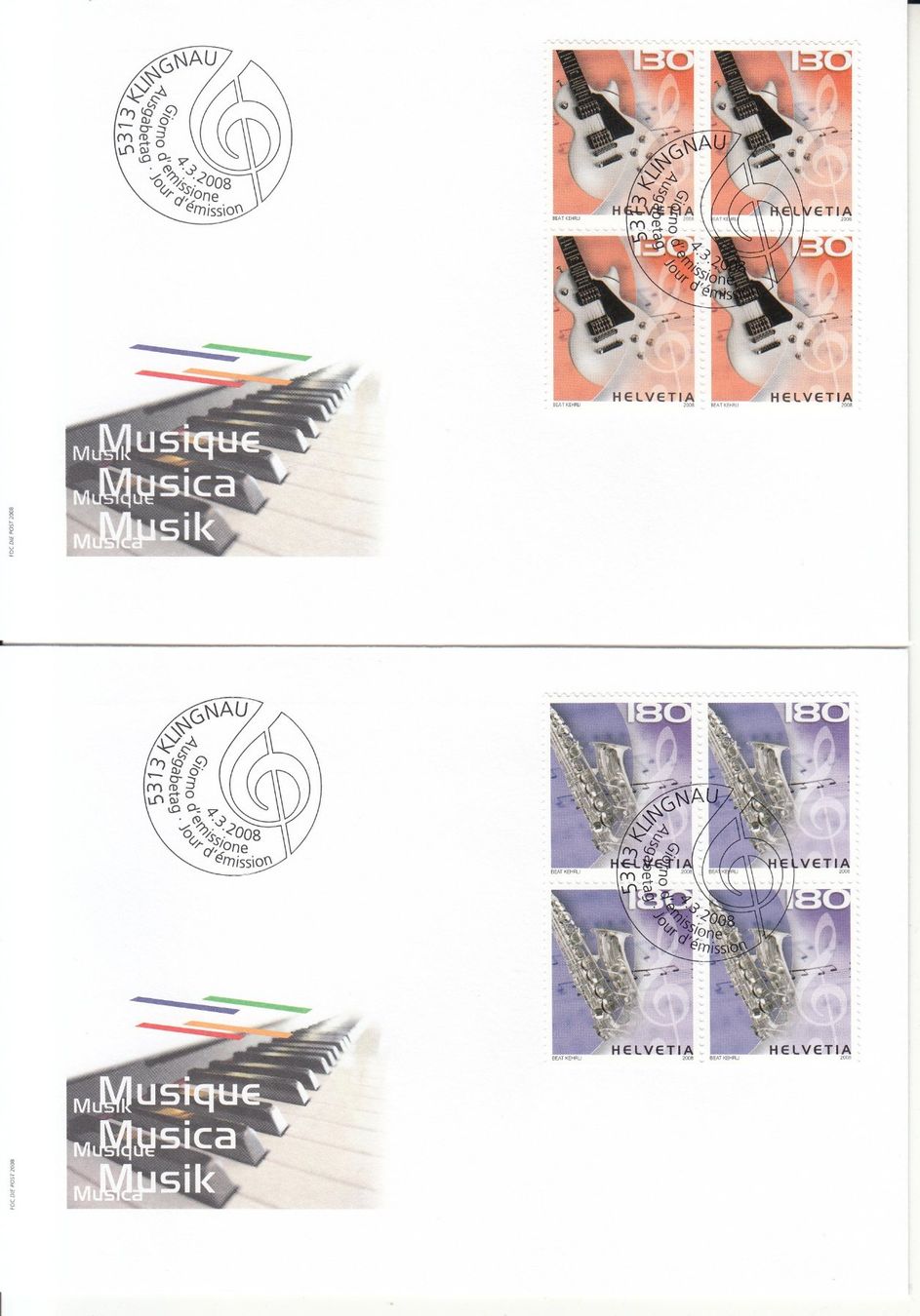 Tutti i francobolli: SBK 1267 - 1270 im 4er-Block FDC – Usato da Bürglen TG venduto da StampGraf 2