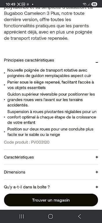 Carrozzine: Poussette bugaboo caméléon 3  – Usato da Blonay venduto da Mafiouf 1
