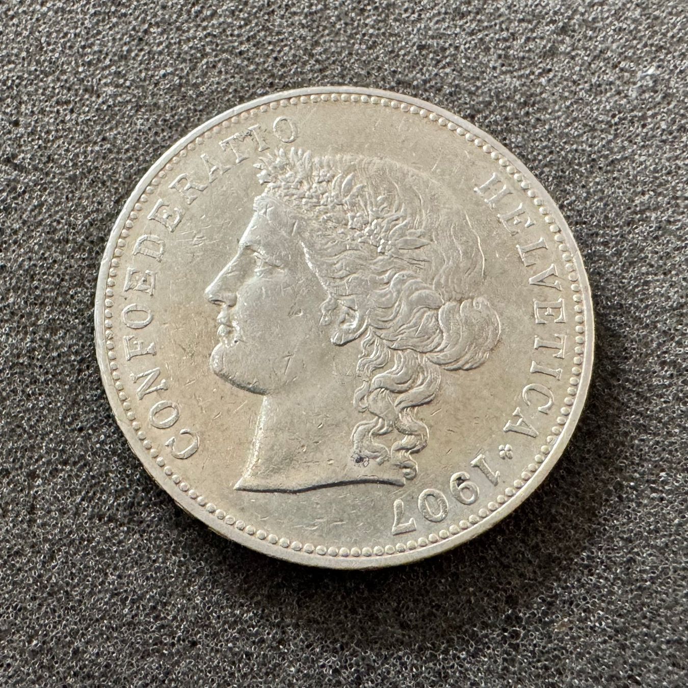 Tutti le monete: 5 Franken Silber Kopf 1907 – Usato da Reitnau venduto da Coinhouse 3