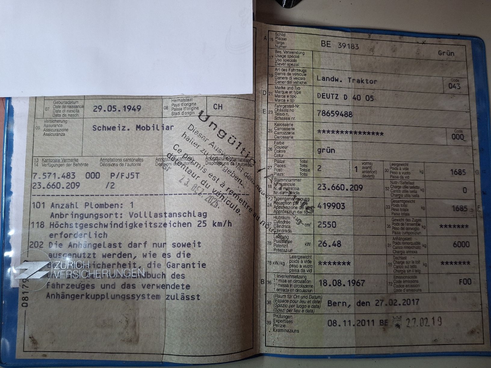 Deutz Trattori: Deutz D 4005 – Usato da Alt St. Johann venduto da iderf27 7