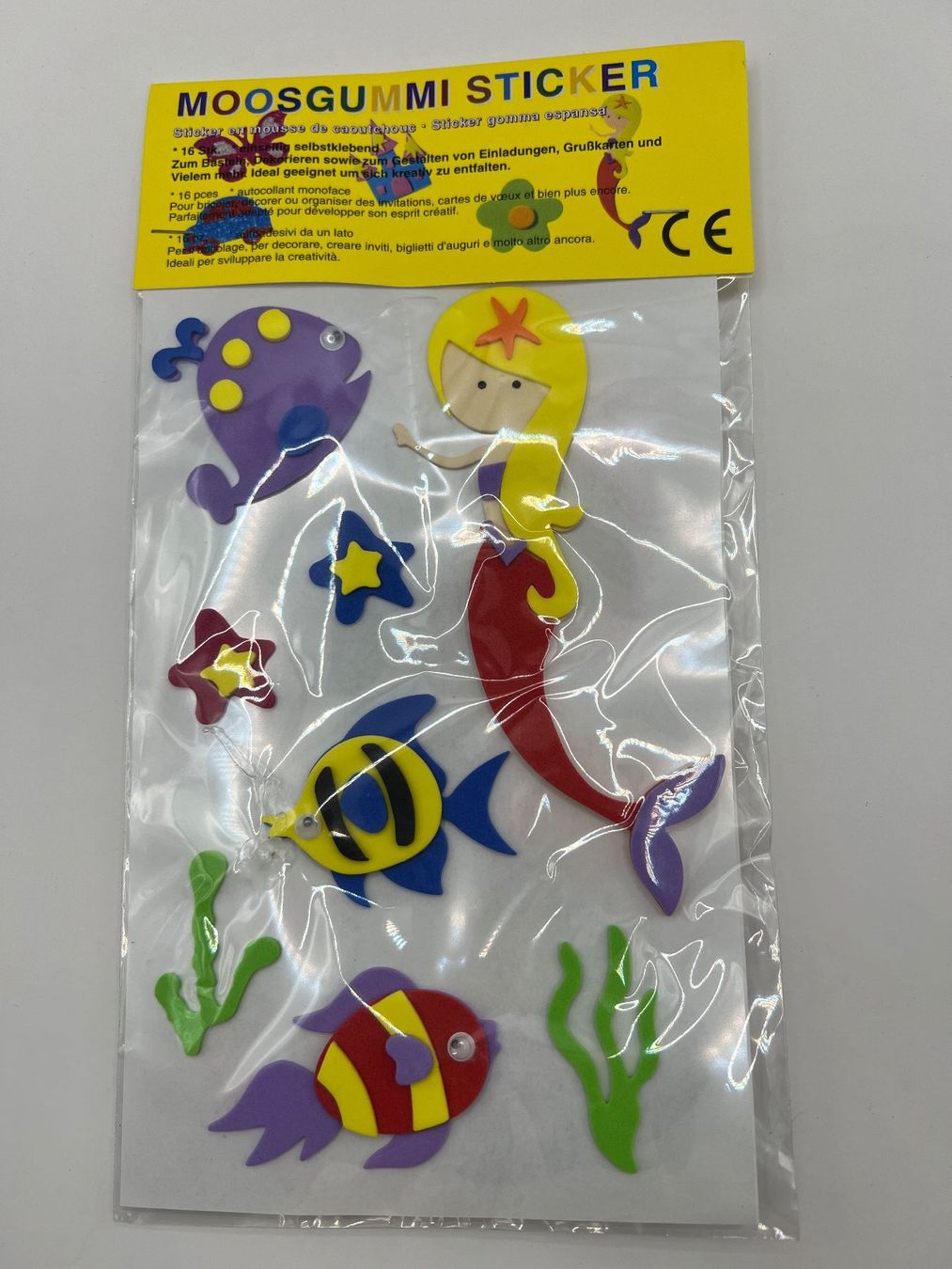 Aufkleber: 16 Stk. Moosgummi Sticker Aufkleber Kleber – Neu und originalverpackt aus Vaduz von NotNeeded