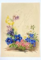 🌟Ebenalp Alpstein Säntis hübsches antikes Aquarell 1884 🌟